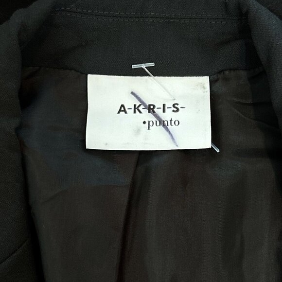 AKRIS Punto Black Long One-Button Jacket Blazer Business Career Suiting NEW 14 - Picture 9 of 9